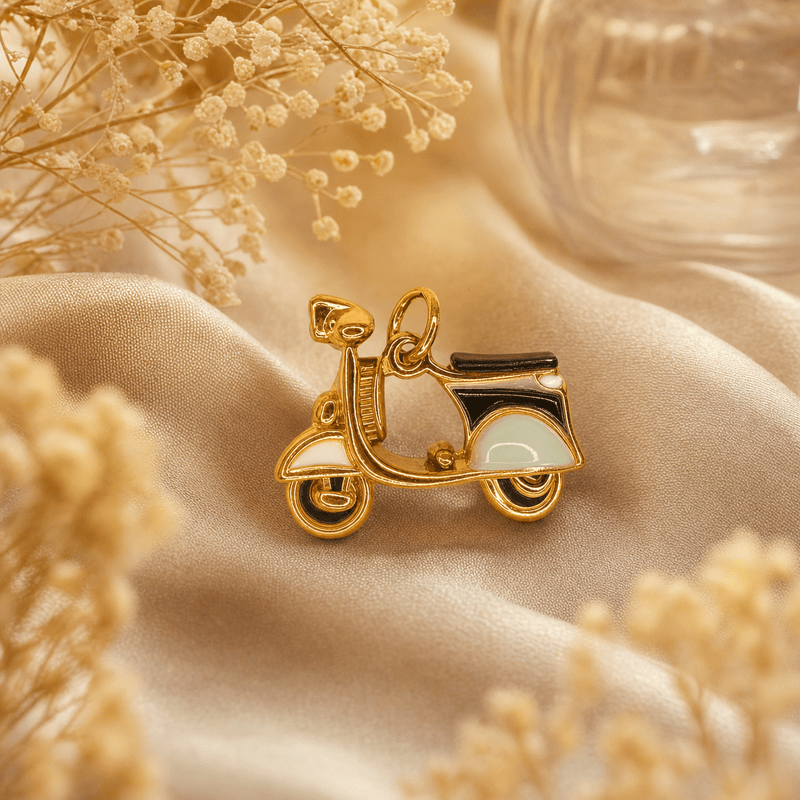 Charm for chain bracelet, Scooter model