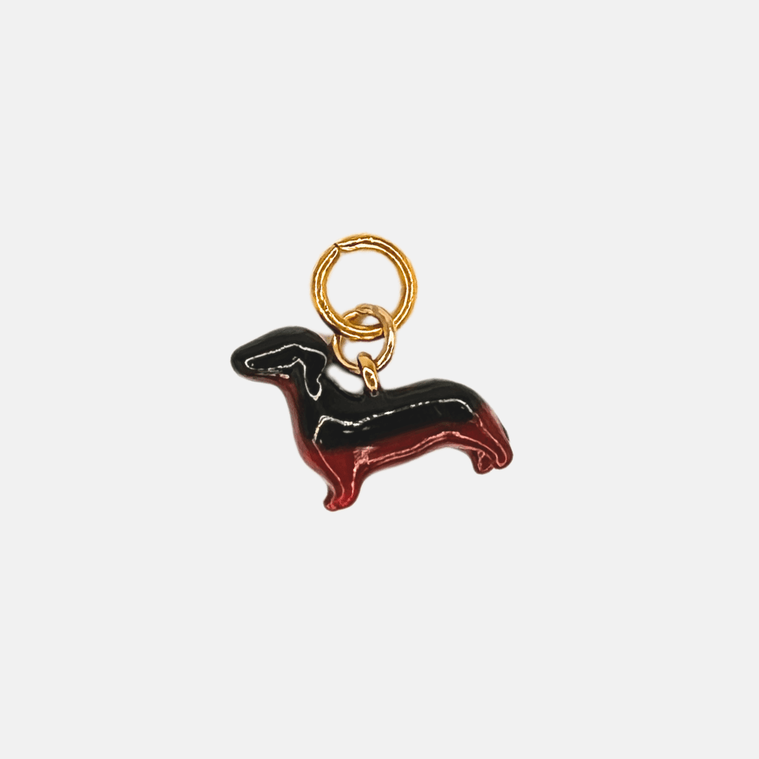 Charm for chain bracelet, Dachshund model