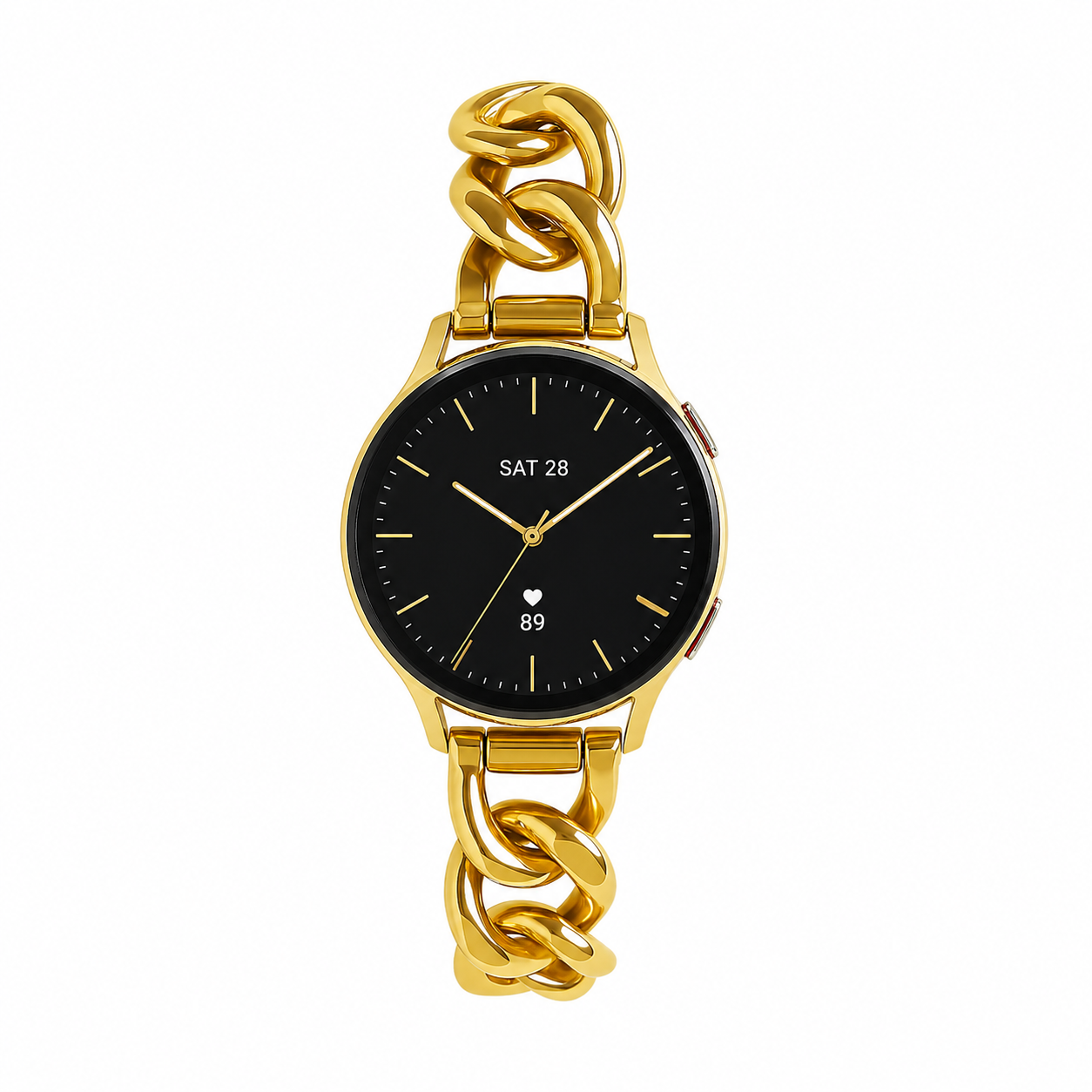 Bracelet femme pour smartwatch, maille gourmette élégante, maillons amovibles, compatible Samsung / Ice Watch / Garmin / Huawei / Honor / Amazfit / Xiaomi, modèle Ciza