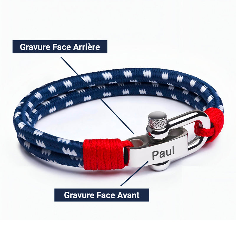 Vista previa de la personalización del brazalete modelo Gabriel