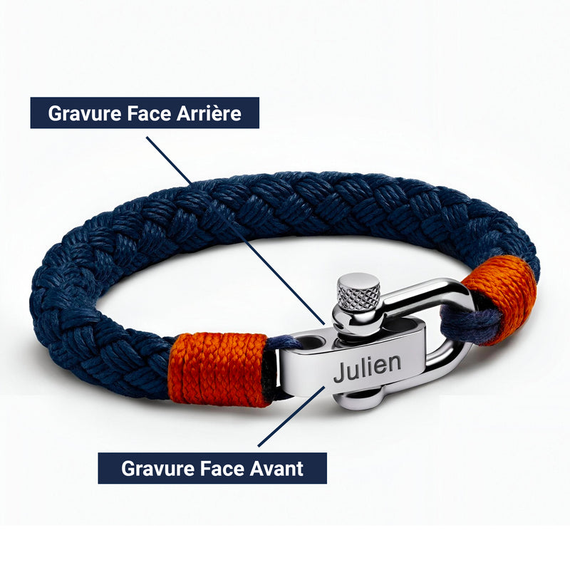 Vista previa de la personalización del brazalete modelo Lucas