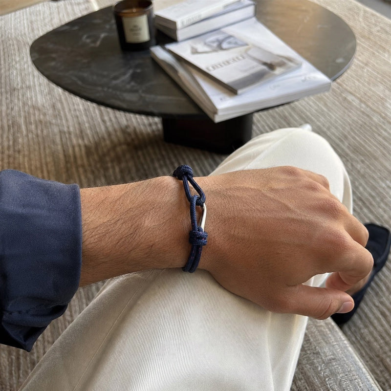 Bracelet nautique en corde tressée, avec fermoir boucle en acier inoxydable, un accessoire ajustable pour le quotidien, modèle Stanley