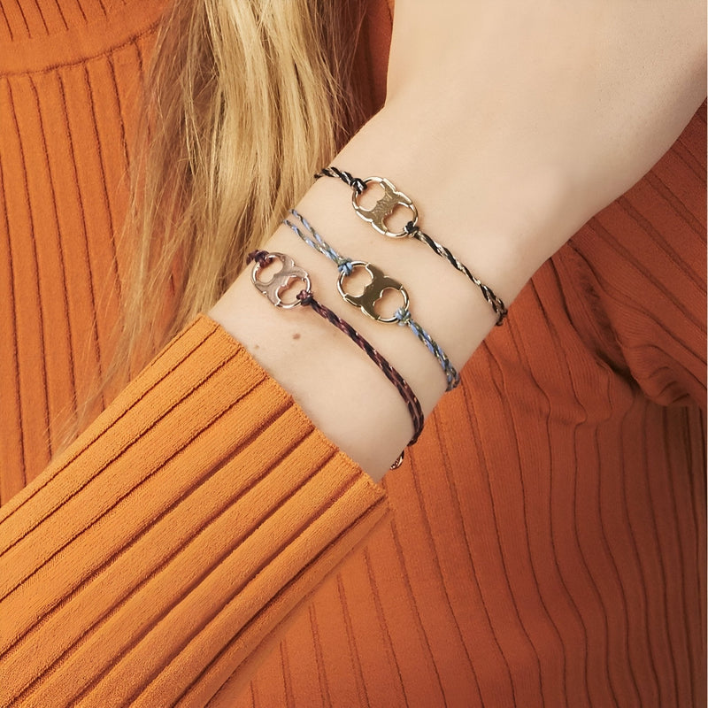 Bracciale con cordoncino per donna, design minimalista, modello Ariana