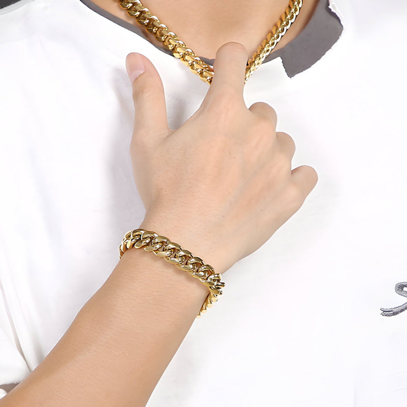Pulsera de acero inoxidable para hombre con circonitas, modelo Stan