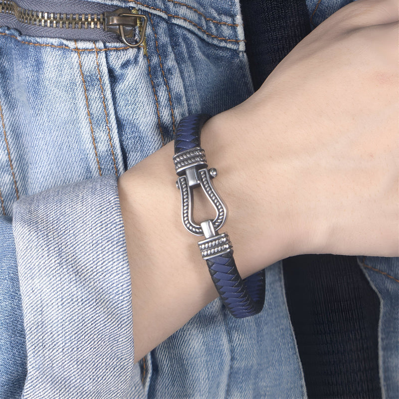 Armband met stalen gesp, model Damien