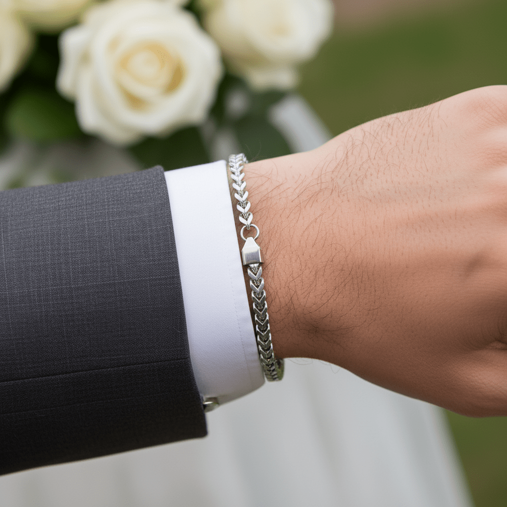 Illustration pour l'article : Bracelets homme pour un mariage : comment s'accessoiriser avec élégance