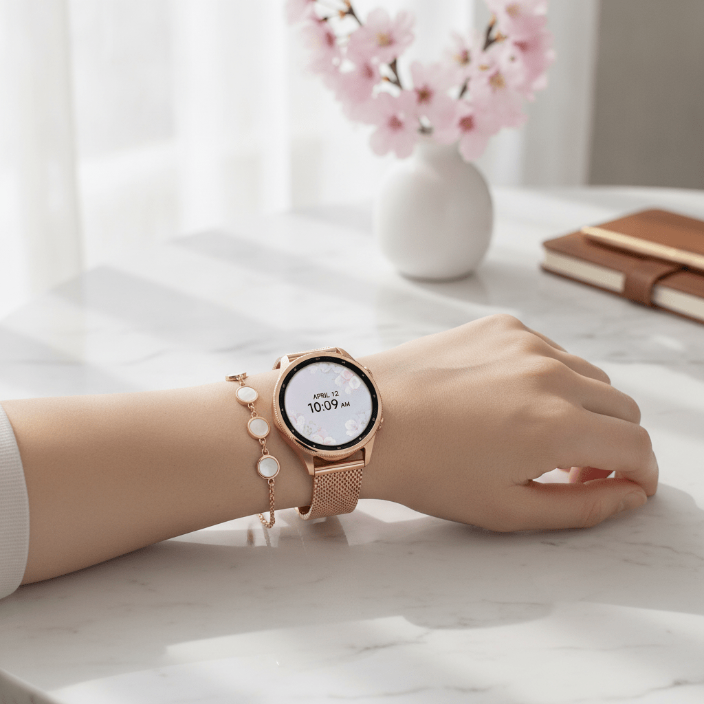 Illustration pour l'article : Guide d'achat : choisir un bracelet Samsung Galaxy Watch pour femme au printemps 2024