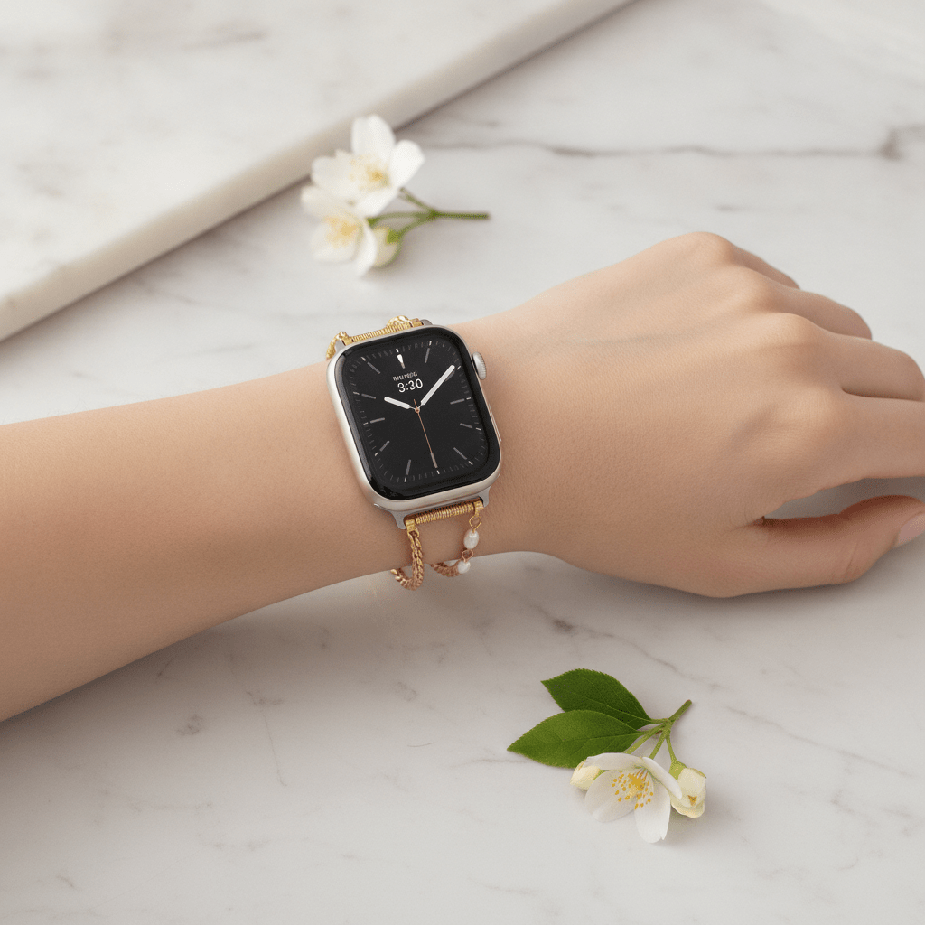 Illustration pour l'article : Tendances printemps 2024 : les bracelets femme pour Apple Watch à adopter