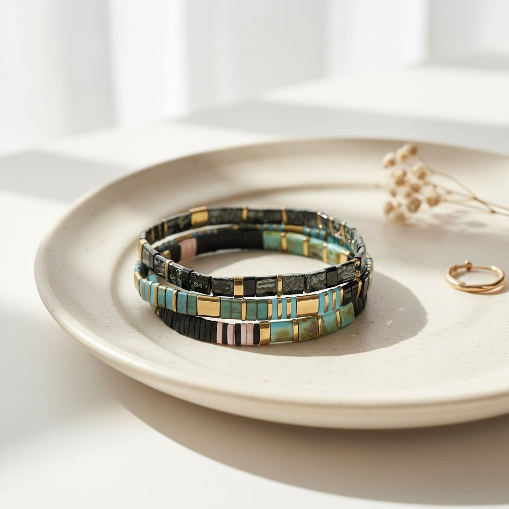 TOP 5 bracelets 2026 - Bracelet Nikia trio perles du Japon