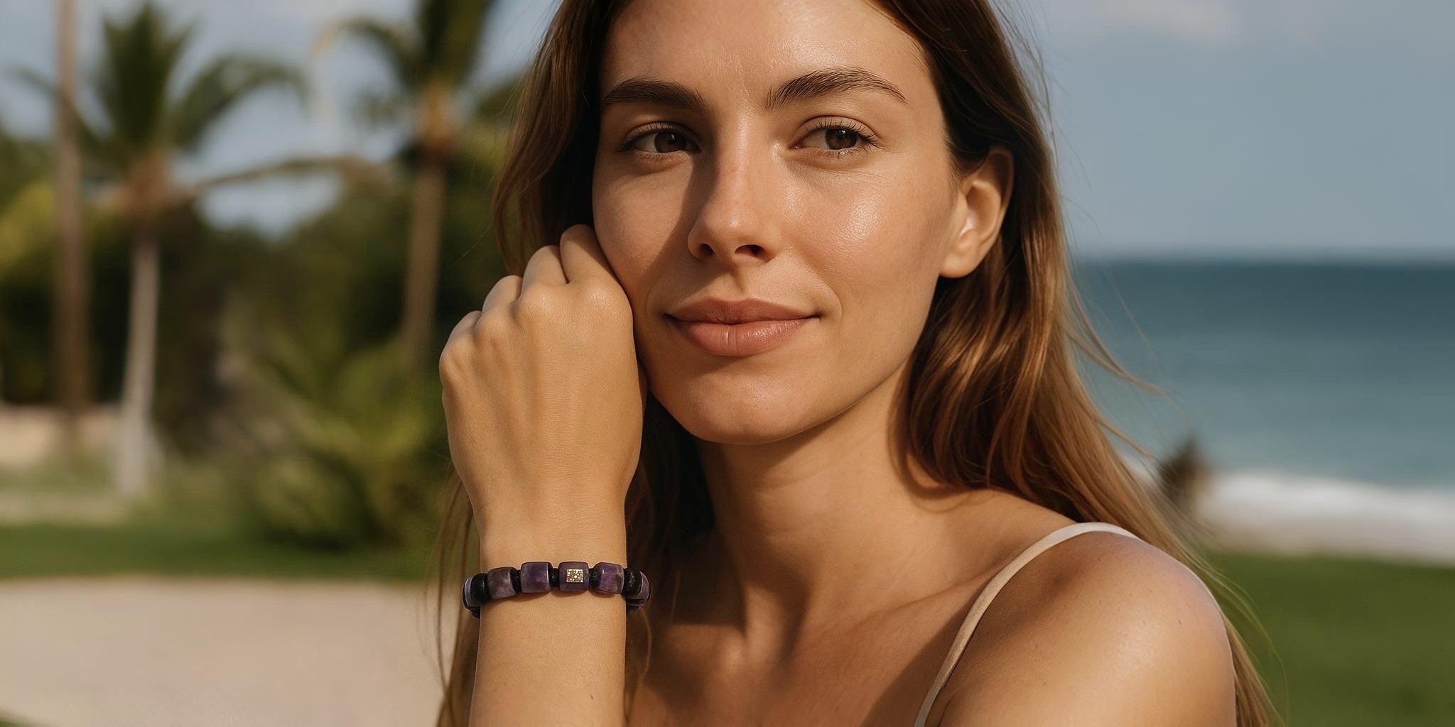 Bracelets diffuseurs avec améthyste Bracelets diffuseurs avec améthyste