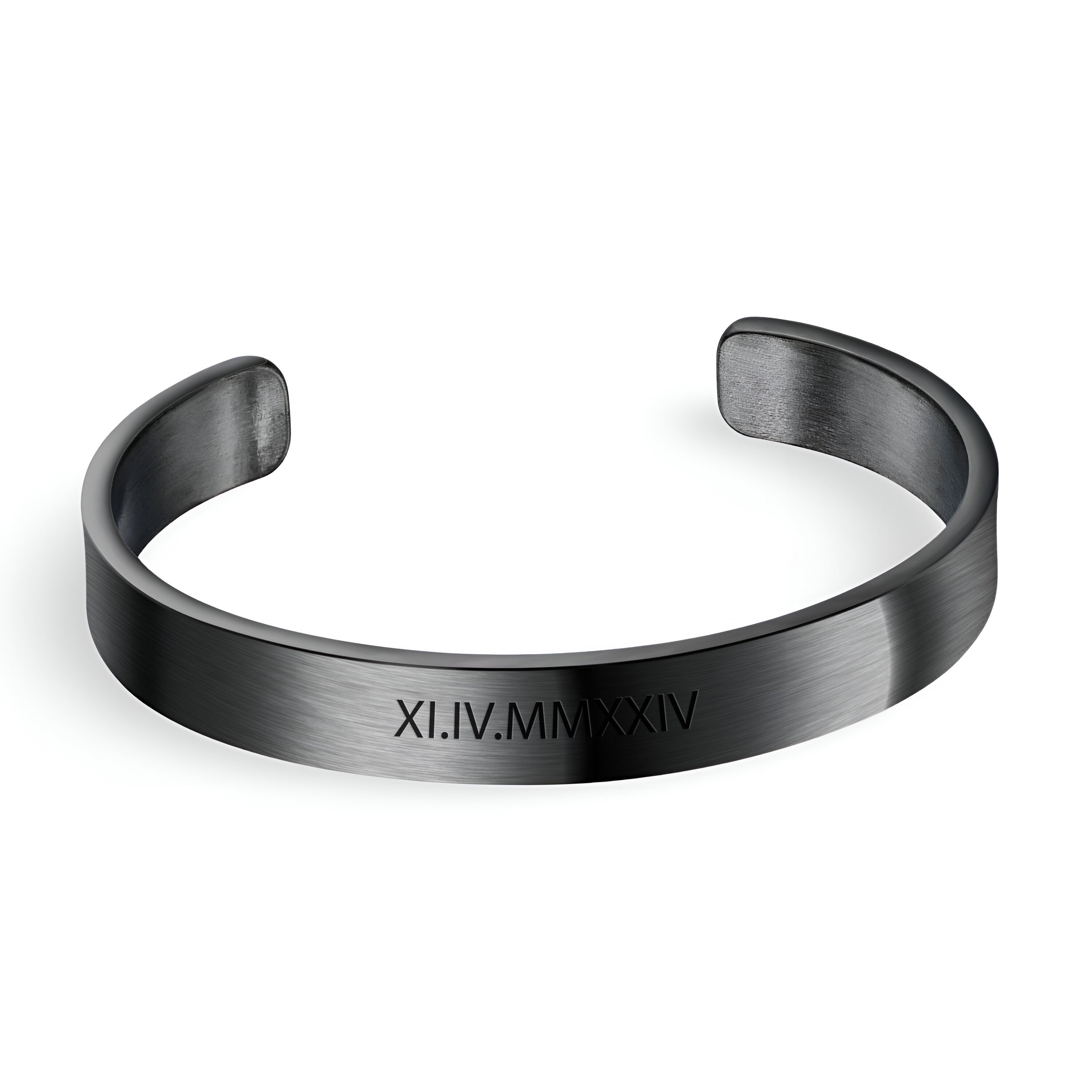 Bracelet jonc personnalisée, en acier inoxydable, pour homme, modèle Rowan