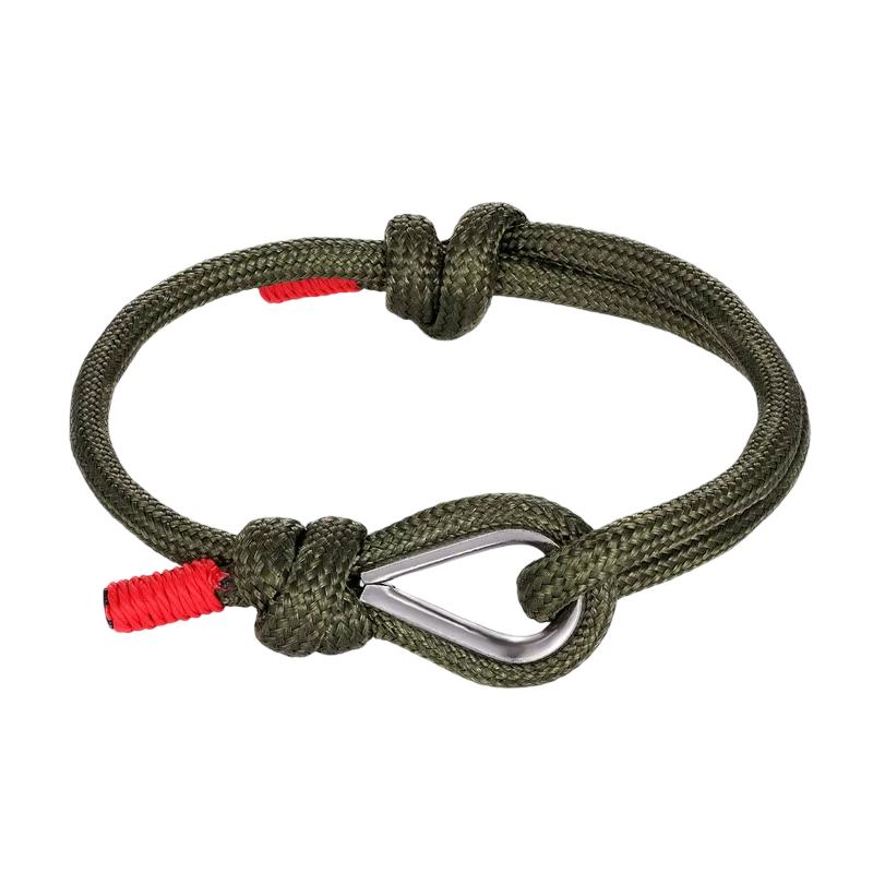 Bracelet nautique en corde tressée, avec fermoir boucle en acier inoxydable, un accessoire ajustable pour le quotidien, modèle Stanley