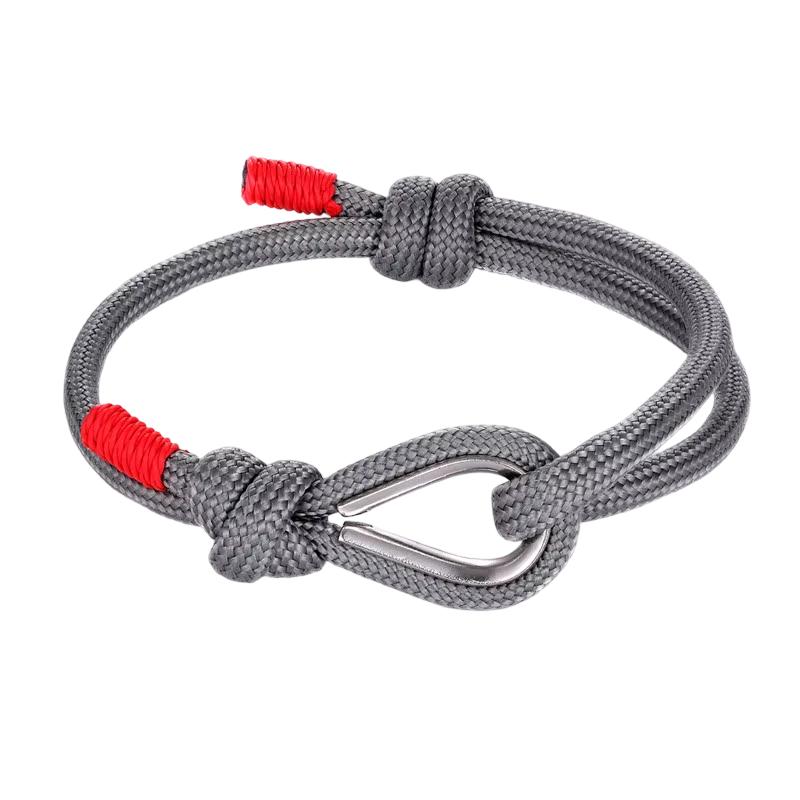 Bracelet nautique en corde tressée, avec fermoir boucle en acier inoxydable, un accessoire ajustable pour le quotidien, modèle Stanley