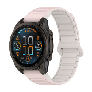 Bracelet pour montre connectée, en silicone, avec attache aimantée, compatible montres Garmin, modèle Sinale