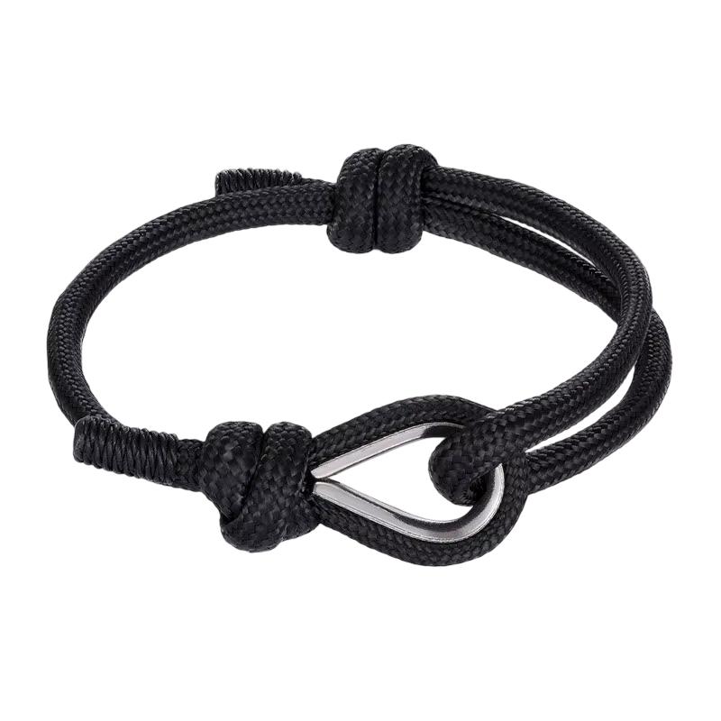 Bracelet nautique en corde tressée, avec fermoir boucle en acier inoxydable, un accessoire ajustable pour le quotidien, modèle Stanley