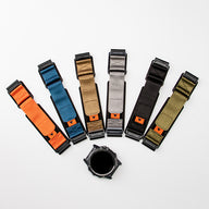 Bracelets pour montre connectée en nylon résistant, attache velcro tactique, couleurs variées, compatible Garmin.
