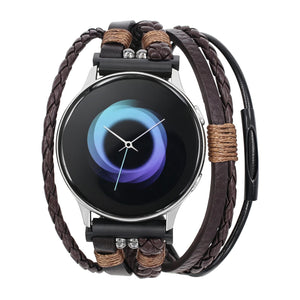 Bracelet Samsung Watch / Huawei Watch / Garmin Quick Release / Ice Watch multi-rangs, pour montre connectée, bracelet tressé, fermoir ajustable en alliage, accessoire élégant pour homme, modèle Dossé