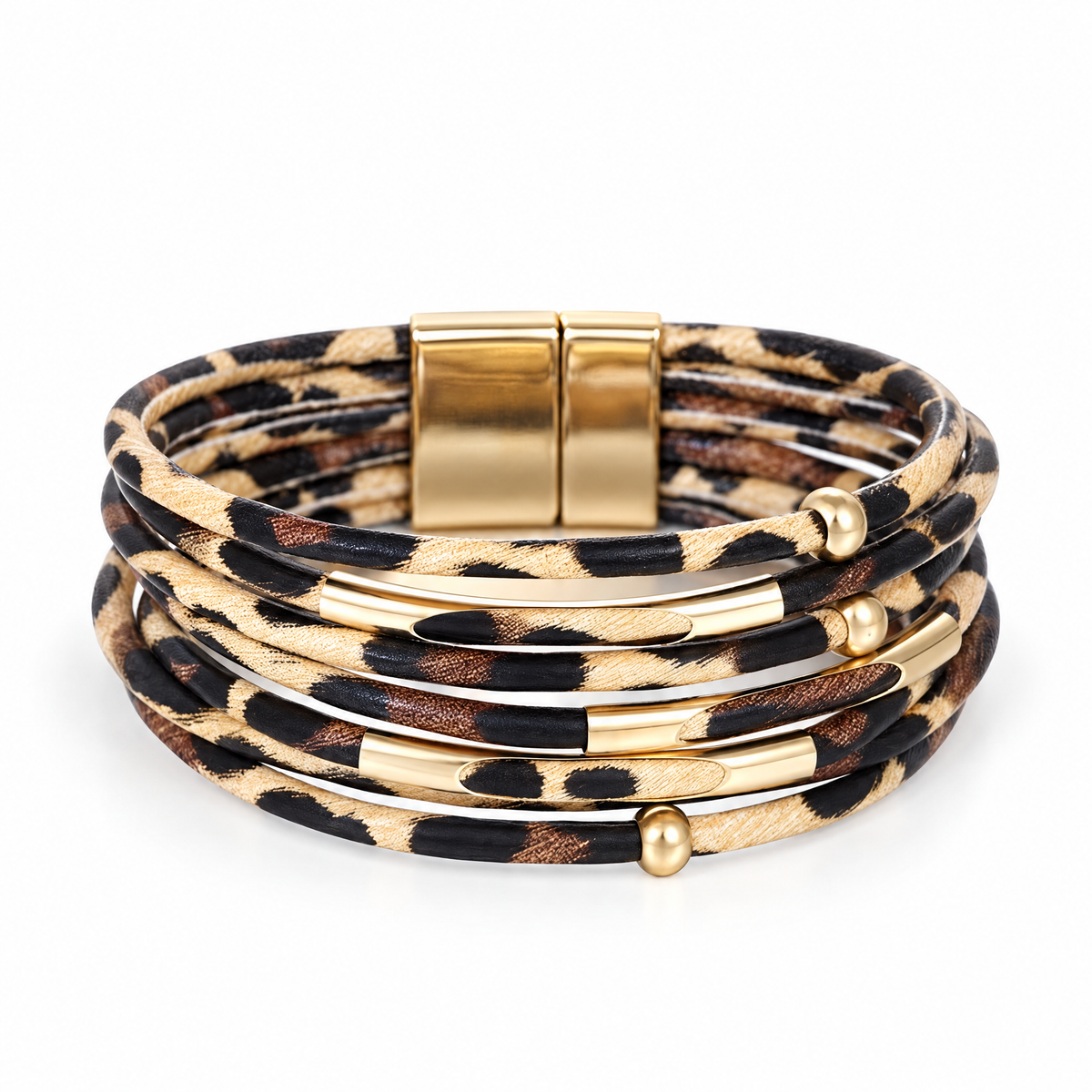 Packshot studio bracelet Baghera Beige / 19 cm, vue de face sur fond blanc — 8 octobre 2026