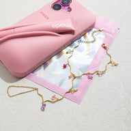 Bijou de main doré en acier inoxydable avec pierres naturelles colorées, chaîne fine et design délicat, modèle Trumie.