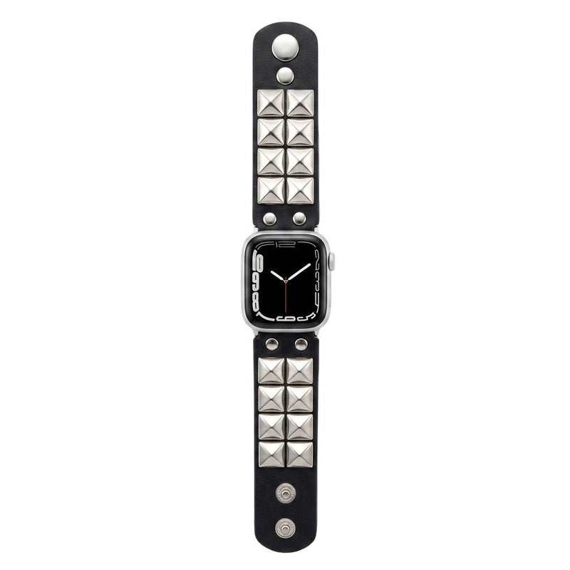 Βραχιόλι με καρφιά για Apple Watch, punk σχεδιασμός, μεταλλικές πυραμιδοειδείς λεπτομέρειες, μοντέλο Kurt