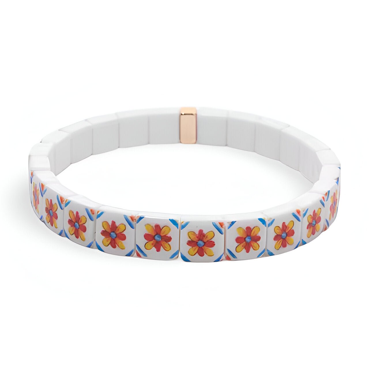 Bracelet à motif floral, en acrylique, pour femme, modèle Hyacinth - La Boutique du Bracelet