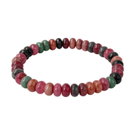 Bracelet anti - stress, élastique, en tourmaline naturelle aux couleurs vibrantes, modèle Quancy - La Boutique du Bracelet