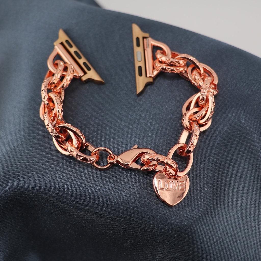 Apple Watch Bracelet, chain and heart, for women, Donatia model