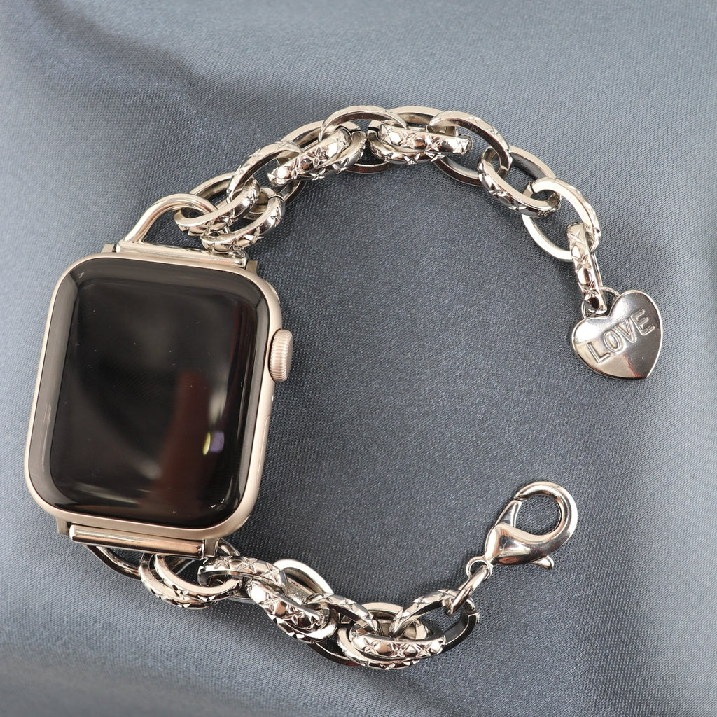 Apple Watch Bracelet, chain and heart, for women, Donatia model