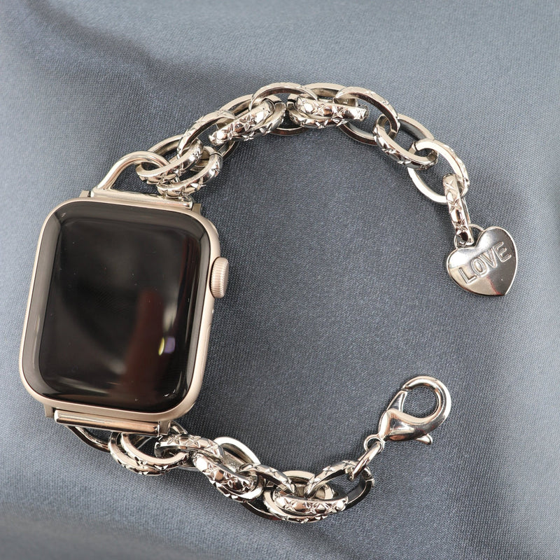 Apple Watch Bracelet, chain and heart, for women, Donatia model