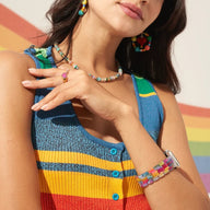 Bracelet Apple Watch arc - en - ciel, pour femme, en résine multicolore, modèle Winx - La Boutique du Bracelet