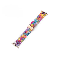 Bracelet Apple Watch arc - en - ciel, pour femme, en résine multicolore, modèle Winx - La Boutique du Bracelet