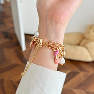 Bracelet Apple Watch, aux charms marin, or ou argent, été printemps, modèle Marina - La Boutique du Bracelet