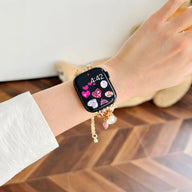 Bracelet Apple Watch, aux charms marin, or ou argent, été printemps, modèle Marina - La Boutique du Bracelet