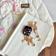 Bracelet Apple Watch, aux charms marin, or ou argent, été printemps, modèle Marina - La Boutique du Bracelet