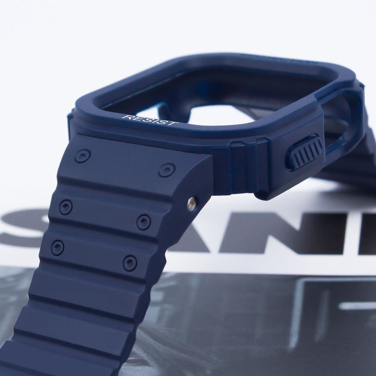 Βραχιόλι Apple Watch με ενσωματωμένη θήκη σιλικόνης, ενισχυμένη προστασία ανθεκτική στα χτυπήματα, ρυθμιζόμενο μαγνητικό κούμπωμα, μοντέλο Penz