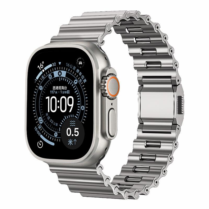 Bracciale per Apple Watch in acciaio inox, maglia marina, chiusura magnetica, modello Jisey