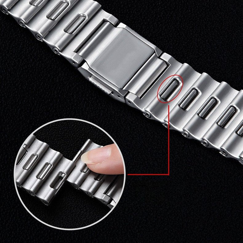 Bracciale per Apple Watch in acciaio inox, maglia marina, chiusura magnetica, modello Jisey