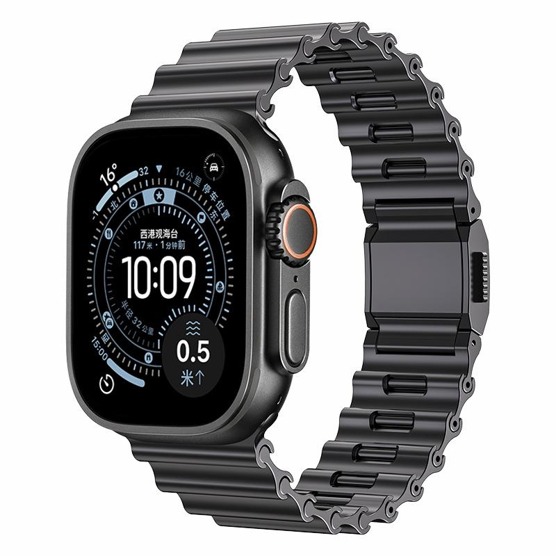 Bracciale per Apple Watch in acciaio inox, maglia marina, chiusura magnetica, modello Jisey