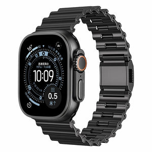 Apple Watch Armband aus Edelstahl, verstellbarer Magnetverschluss, Metallarmband für Herren, robustes und elegantes Accessoire, Modell Jisey
