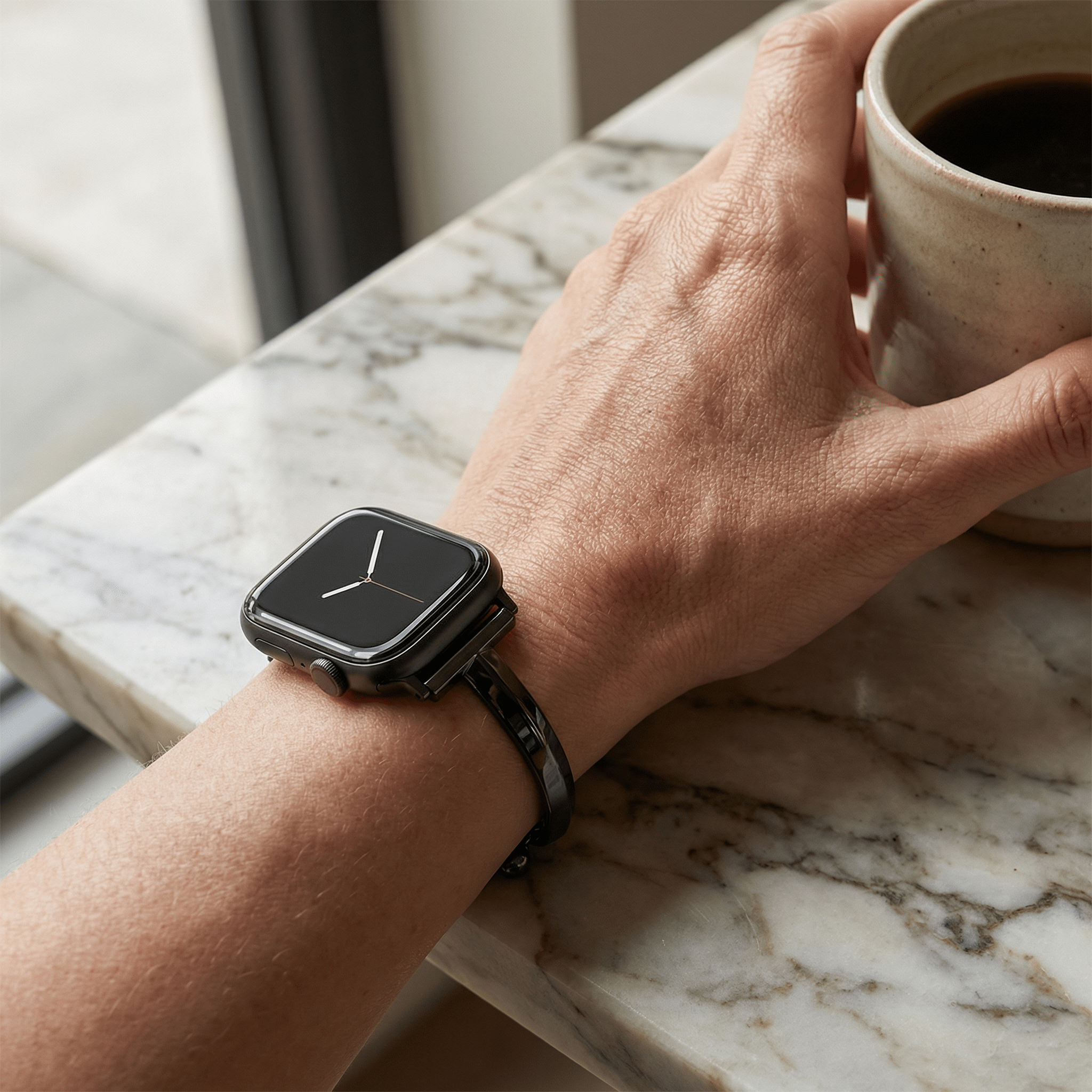 Pulseira para Apple Watch, em aço inoxidável, para mulher, modelo Minoa