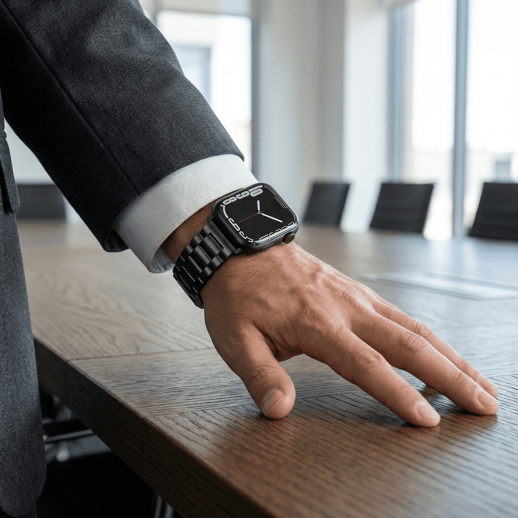 Apple Watch-armbånd i rustfrit stål til herre, model Kino