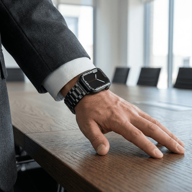 Apple Watch-armbånd i rustfrit stål til herre, model Kino