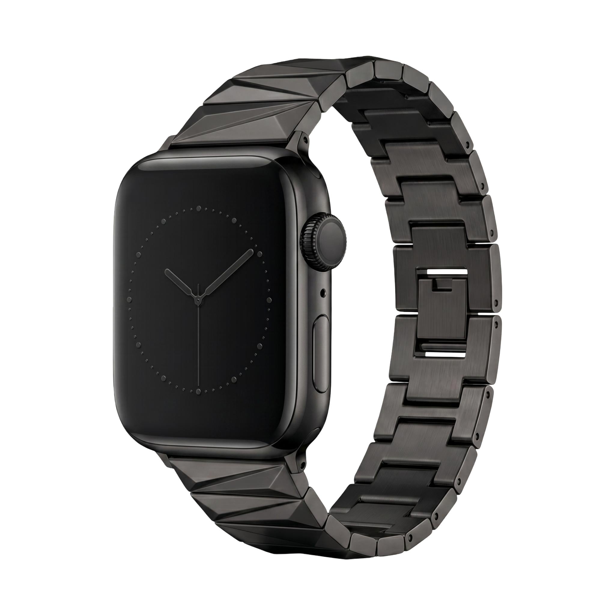 Bracciale per Apple Watch in lega, maglie geometriche, finitura di lusso, regolabile, da donna, modello Gisca
