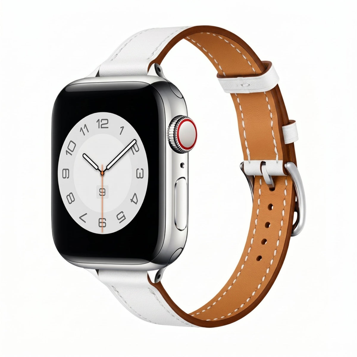 Apple Watch Bracelet, contrasting stitching, ardillon buckle, saddle style, Ermia model