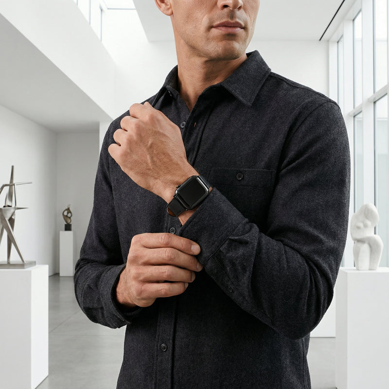 Pulseira para Apple Watch, em pele, unissexo, modelo Jano