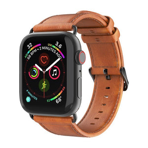 Bracelet Apple Watch en cuir, style business élégant, adapté au quotidien, modèle Ernest