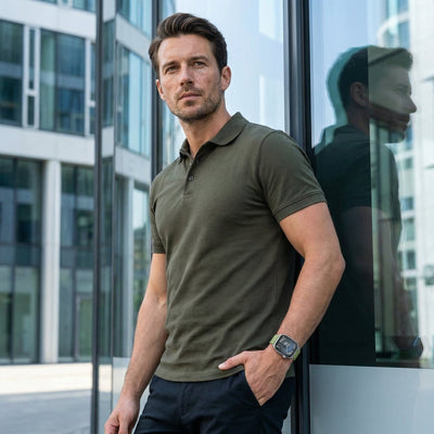 Apple Watch Armband aus gewebtem Denim, magnetischer Verschluss, Modell Aion
