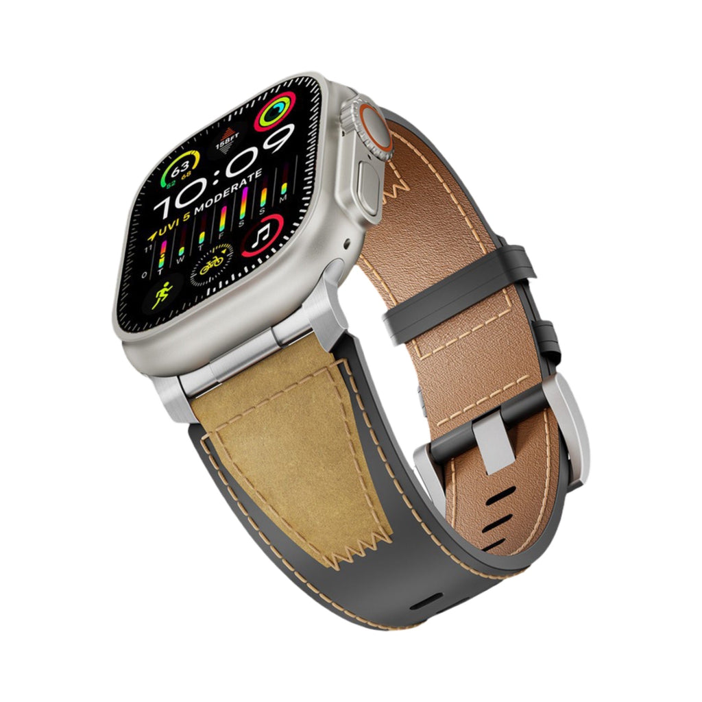 Apple Watch Armband aus echtem Leder, klassische Dornschließe, elegantes Herren-Accessoire, Armband für Smartwatch, raffinierter urbaner Stil, Modell Horsé