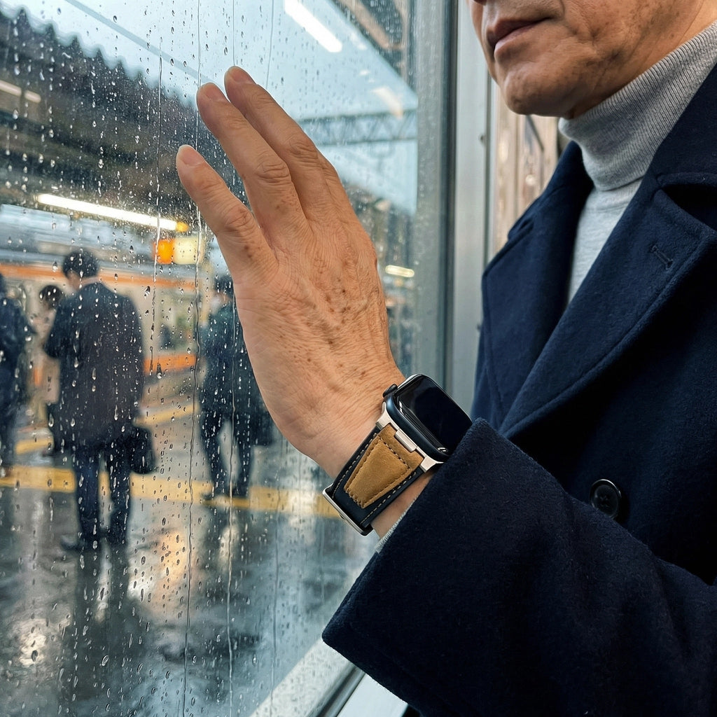 Apple Watch Armband aus echtem Leder, klassische Dornschließe, elegantes Herren-Accessoire, Armband für Smartwatch, raffinierter urbaner Stil, Modell Horsé