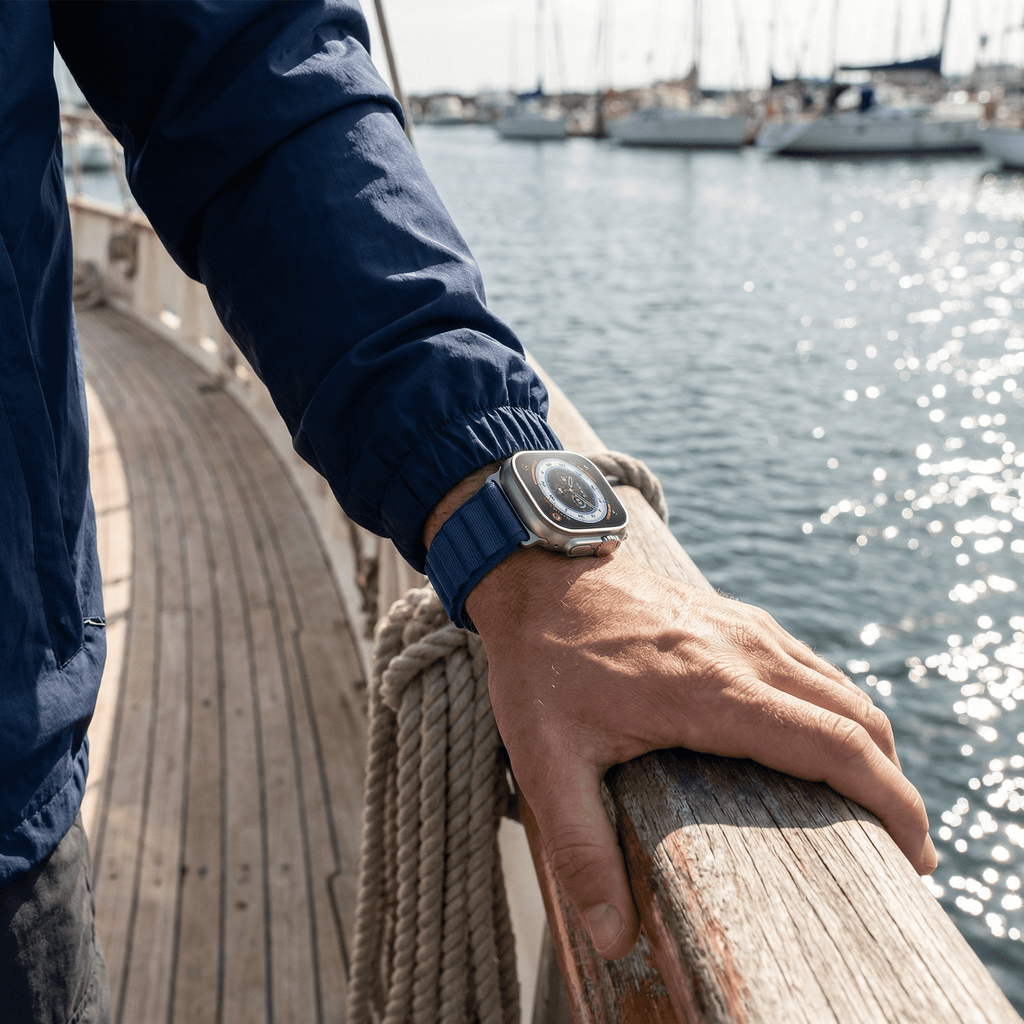 Armband für Apple Watch, aus Nylon mit Alpin-Schließe, Unisex, Modell Zane